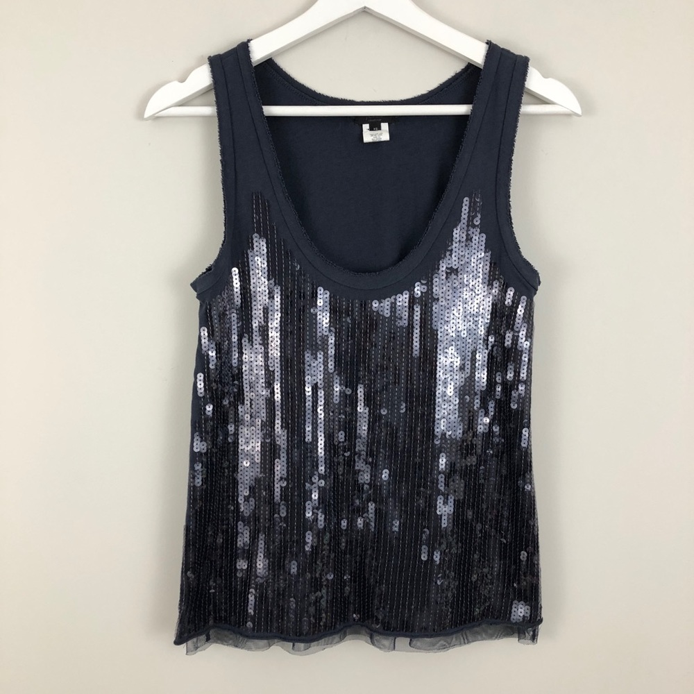 J. Crew Collection Sequin Front Tank Top